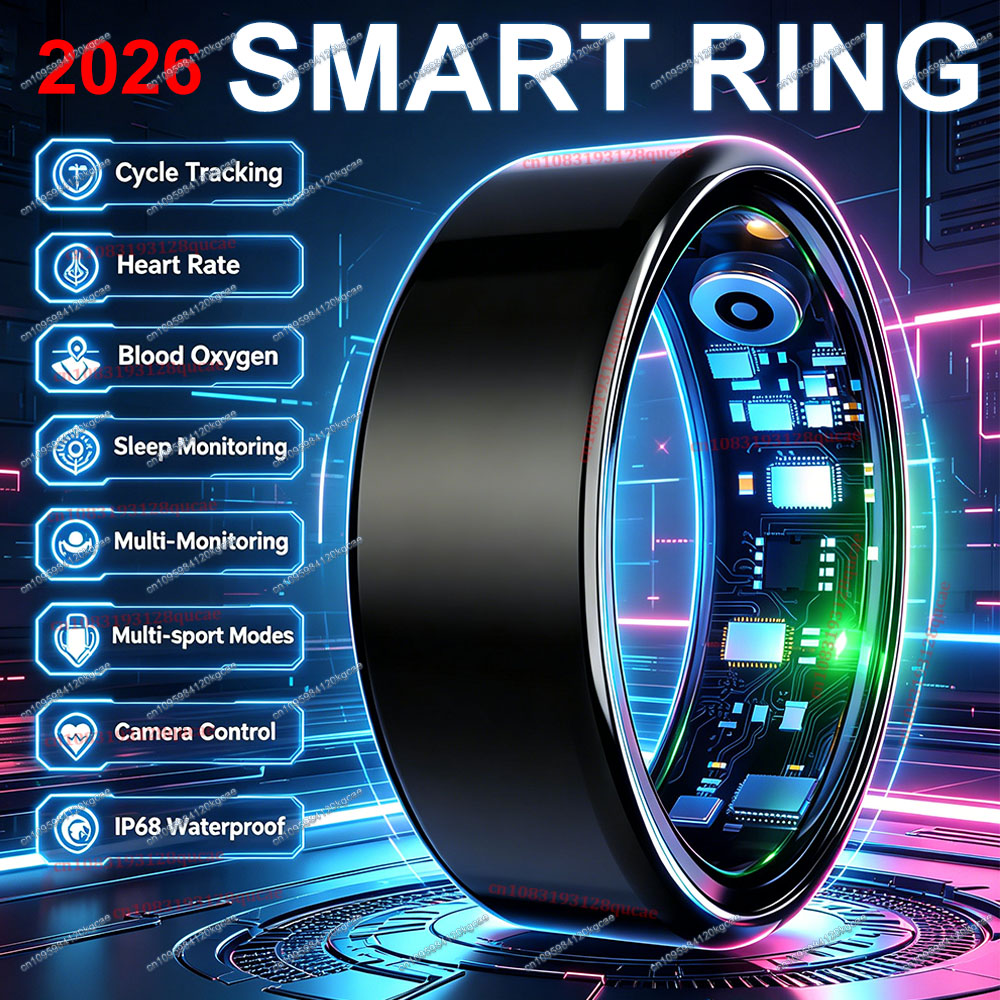 Blood Oxygen Monitor - Nuevo Anillo Inteligente 2026 con Monitor