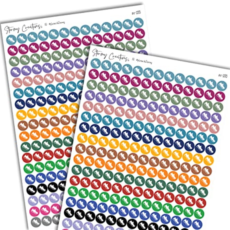 Health Wellness Planner - Pegatinas decorativas con iconos de zapatos
