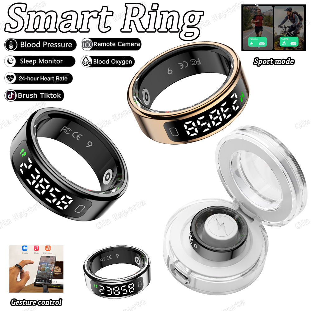 Blood Oxygen Monitor - Nuevo Anillo Inteligente 2026 con Pantalla,