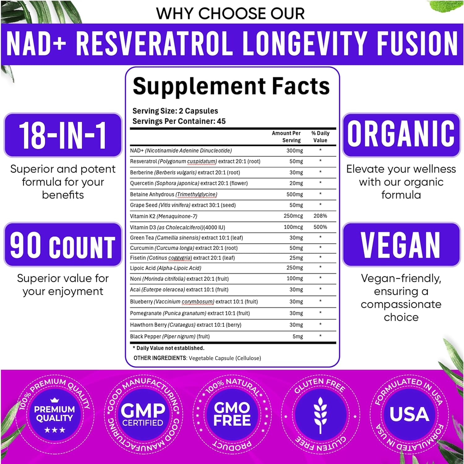Suplemento NAD de 90 piezas -  - Longevity Health & Wellness Hotel reseña y precio