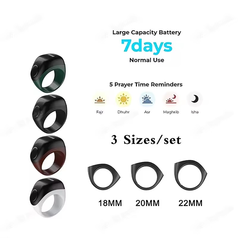 Anillo inteligente musulmán Qi - Blood Oxygen Monitor reseña y precio